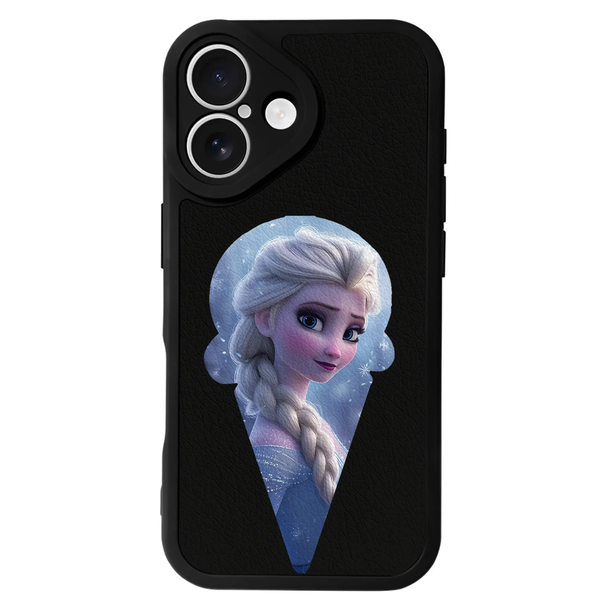 アナと雪の女王(Frozen) グッズ エルサ(Elsa) - IPhone 16シリーズ対応 ・ シリコンスマホケース ・ レザー調 ・ 高精度フィット ・ 耐衝撃 ・ ワイヤレス充電対応 ・ 精密カット